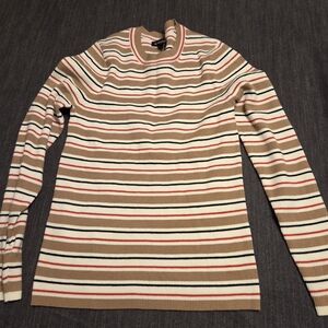 Patagonia Women’s Fine Rib Stripe‎ Knit Top L Soft Stretch Old New Stock Minimal